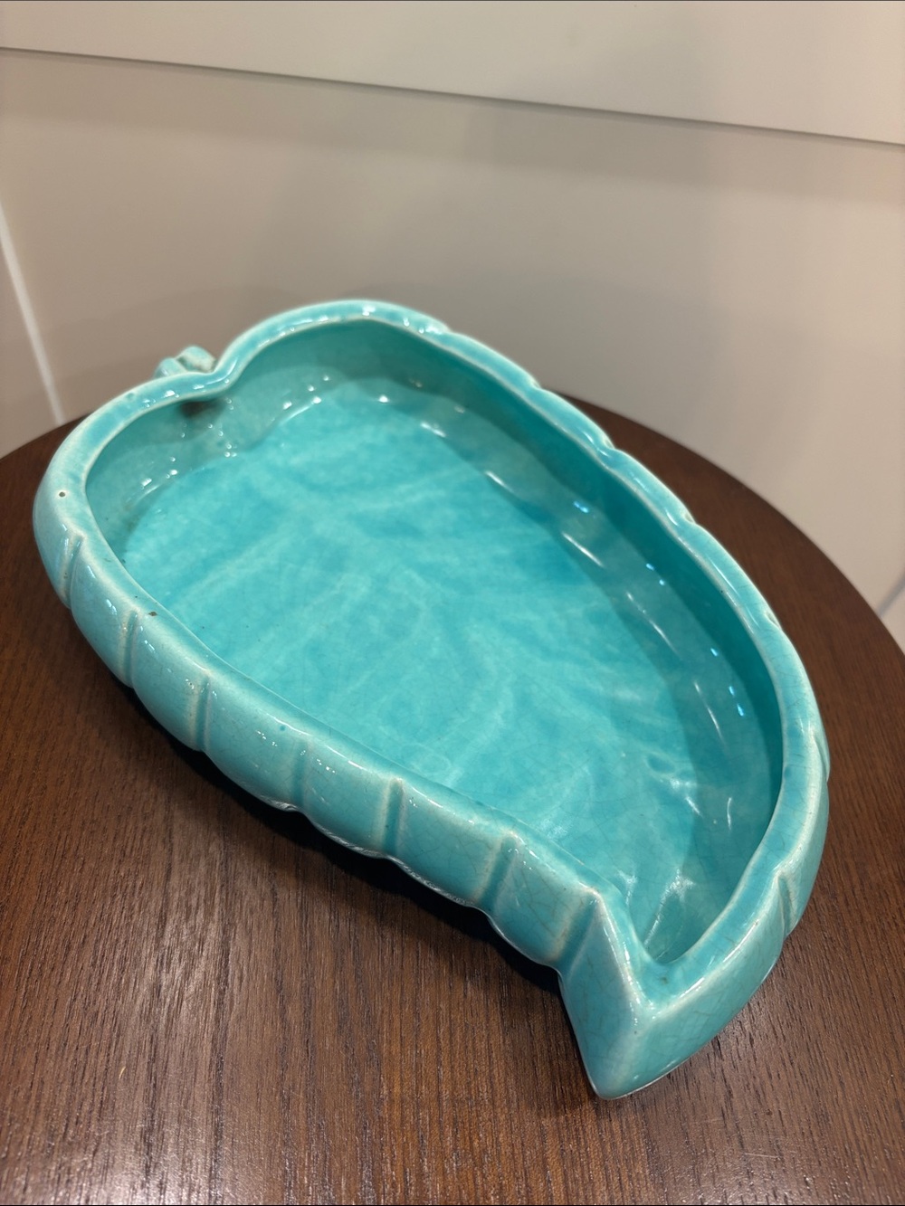 Turquoise Ceramic Leaf Tray - Home Accents